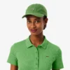 Kadın Slim Fit L.12.D Nervürlü Pamuk Polo Tişört