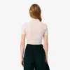 Kadın Slim Fit L.12.D Nervürlü Pamuk Polo Tişört