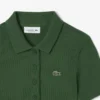 Kadın Slim Fit L.12.D Nervürlü Pamuk Polo Tişört