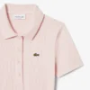 Kadın Slim Fit L.12.D Nervürlü Pamuk Polo Tişört
