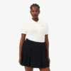 Kadın Slim Fit L.12.D Nervürlü Pamuk Polo Tişört