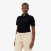 Kadın Slim Fit L.12.D Nervürlü Pamuk Polo Tişört