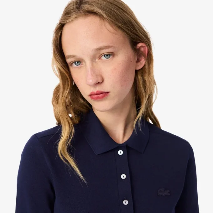 Kadın Slim Fit L.12.D Streç Mini Piqua Polo Tişört