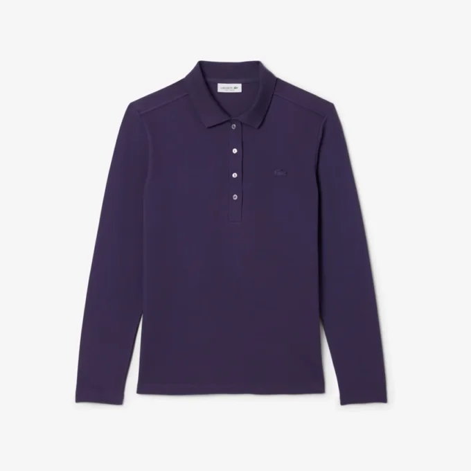 Kadın Slim Fit L.12.D Streç Mini Piqua Polo Tişört