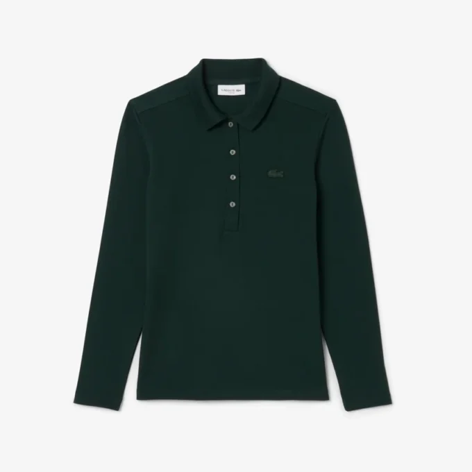 Kadın Slim Fit L.12.D Streç Mini Piqua Polo Tişört