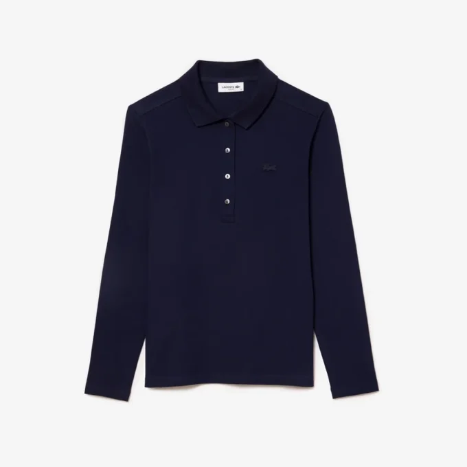 Kadın Slim Fit L.12.D Streç Mini Piqua Polo Tişört
