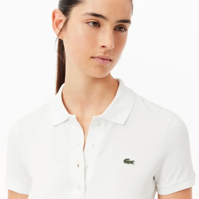 Kadın Slim Fit L.12.D Streç Pamuk Polo Tişört