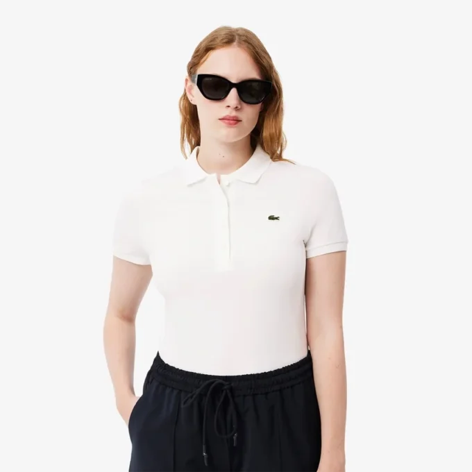 Kadın Slim Fit L.12.D Streç Pamuk Polo Tişört
