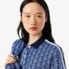 Kadın Slim Fit Monogram Polo Tişört