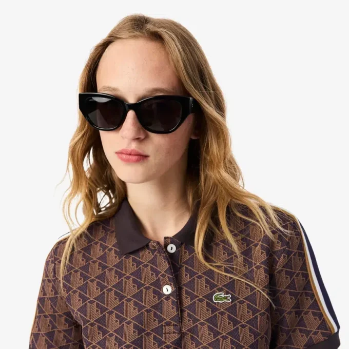 Kadın Slim Fit Monogram Polo Tişört