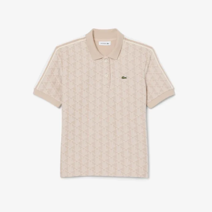 Kadın Slim Fit Monogram Polo Tişört