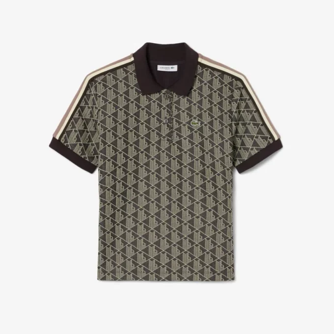 Kadın Slim Fit Monogram Polo Tişört