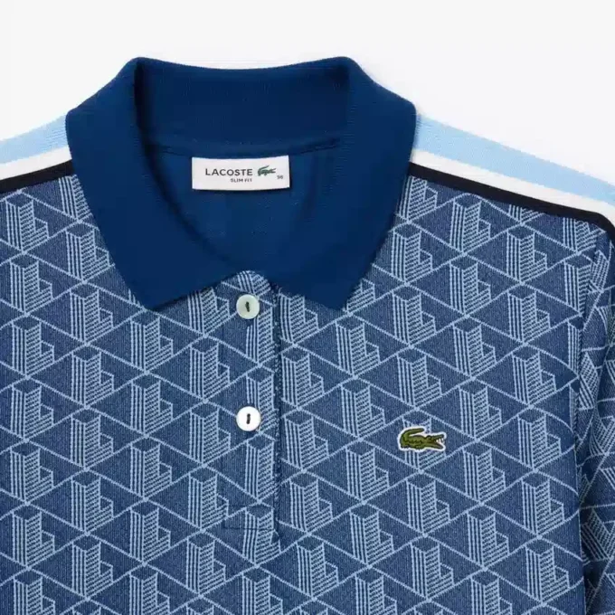 Kadın Slim Fit Monogram Polo Tişört