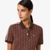 Kadın Slim Fit Monogram Polo Tişört Elbise