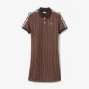 Kadın Slim Fit Monogram Polo Tişört Elbise