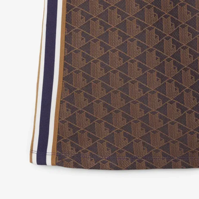 Kadın Slim Fit Monogram Polo Tişört Elbise