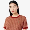 Kadın Slim Fit Monogram Tişört