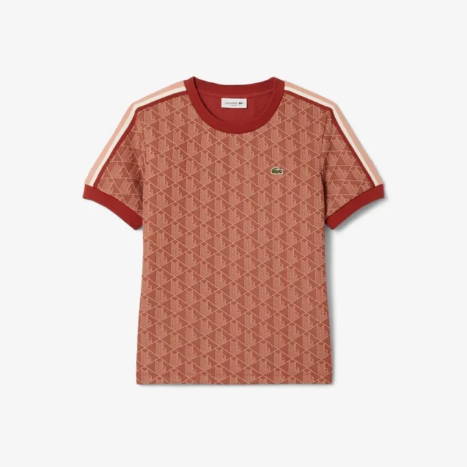 Kadın Slim Fit Monogram Tişört