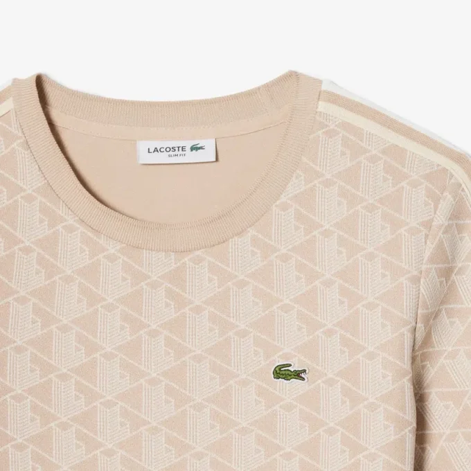 Kadın Slim Fit Monogram Tişört