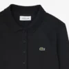 Kadın Slim Fit Nervürlü Pamuklu Polo Tişört Yaka Elbise