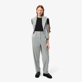 Kadın Slim Fit Nervürlü Pamuklu Tişört