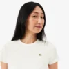 Kadın Slim Fit Nervürlü Pamuklu Tişört
