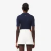 Kadın Slim Fit Pointelle Markalı L.12.D Polo Tişört