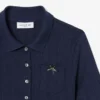 Kadın Slim Fit Pointelle Markalı L.12.D Polo Tişört