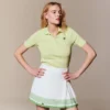 Kadın Slim Fit Pointelle Markalı L.12.D Polo Tişört