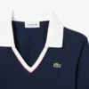 Kadın Slim Fit Süslemeli Uzun Kollu Polo Tişört