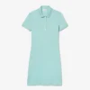 Kadın Slim Fit Streç Mini Piqué Polo Tişört Elbise