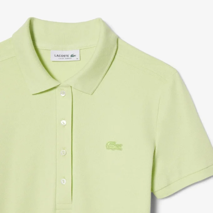 Kadın Slim Fit Streç Mini Piqué Polo Tişört Elbise