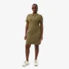 Kadın Slim Fit Streç Mini Piqué Polo Tişört Elbise