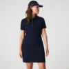Kadın Slim Fit Streç Mini Piqué Polo Tişört Elbise