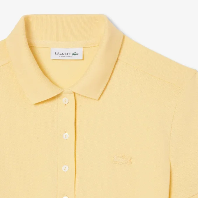 Kadın Slim Fit Streç Mini Piqua Polo Tişört Elbise