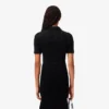 Kadın Slim Fit Tüylü Ribana Örgü Polo Tişört