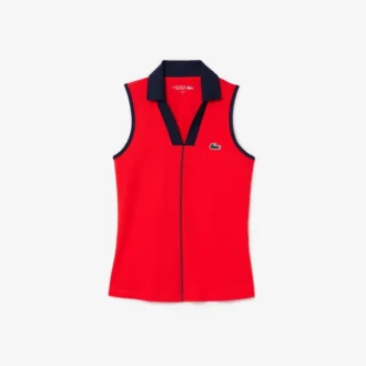 Kadın Slim Fit Ultra Dry Kolsuz Tenis Polo Tişörtü