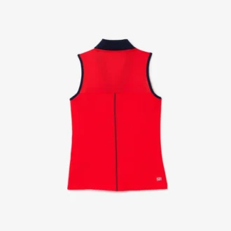 Kadın Slim Fit Ultra Dry Kolsuz Tenis Polo Tişörtü