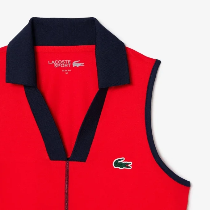 Kadın Slim Fit Ultra Dry Kolsuz Tenis Polo Tişörtü