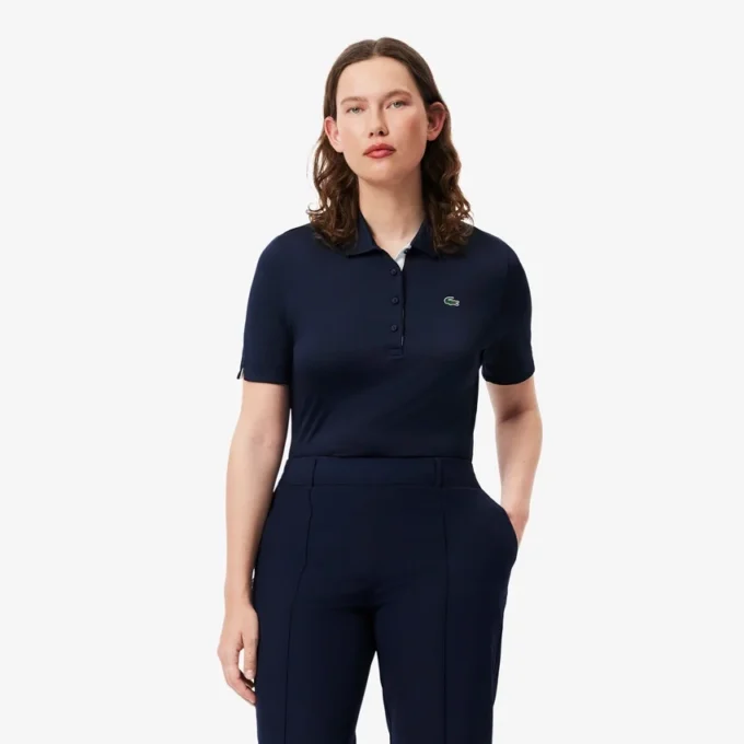 Kadın Slim Fit UV Korumalı Streç Golf Polo Tişörtü