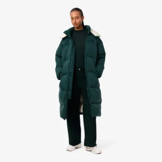 Kadın Uzun Oversized Kuş Tüyü Ceket