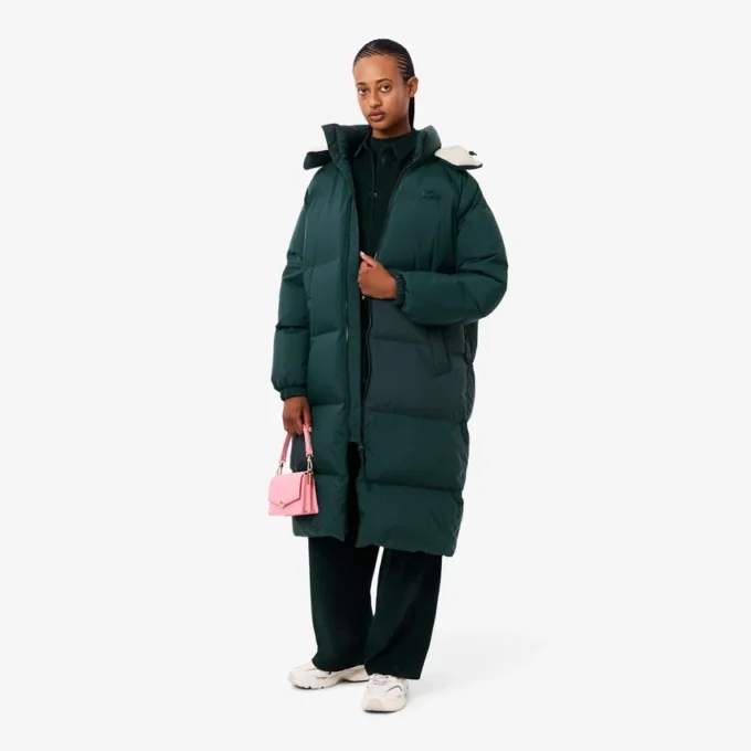 Kadın Uzun Oversized Kuş Tüyü Ceket