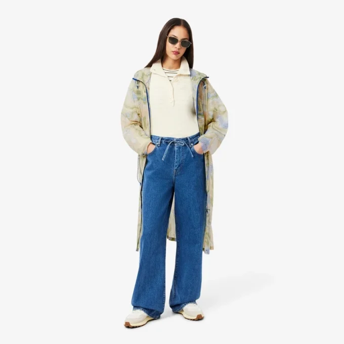Kadın Uzun Oversized Su Geçirmez Parka