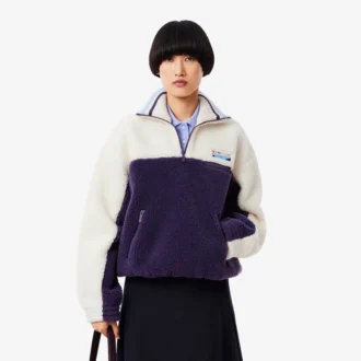 Kadın Yüksek Yakalı Oversize Polar Sweatshirt