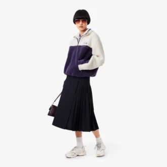 Kadın Yüksek Yakalı Oversize Polar Sweatshirt