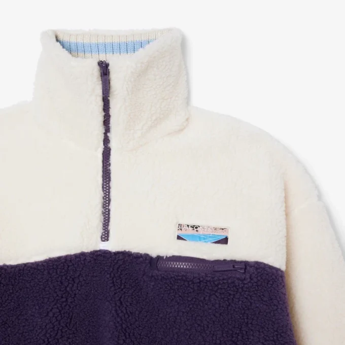 Kadın Yüksek Yakalı Oversize Polar Sweatshirt