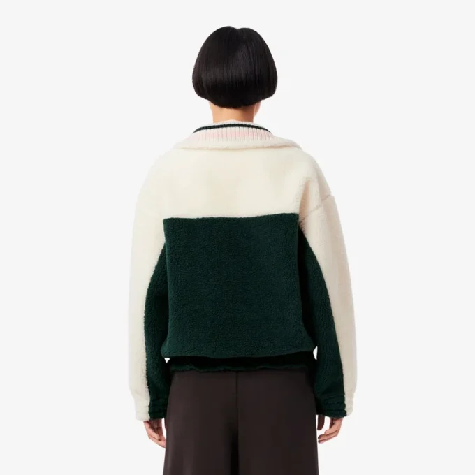 Kadın Yüksek Yakalı Oversized Polar Sweatshirt