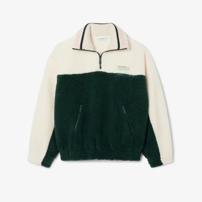 Kadın Yüksek Yakalı Oversized Polar Sweatshirt