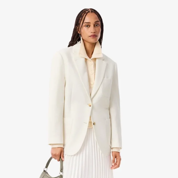 Kadın Yün Twill Blazer