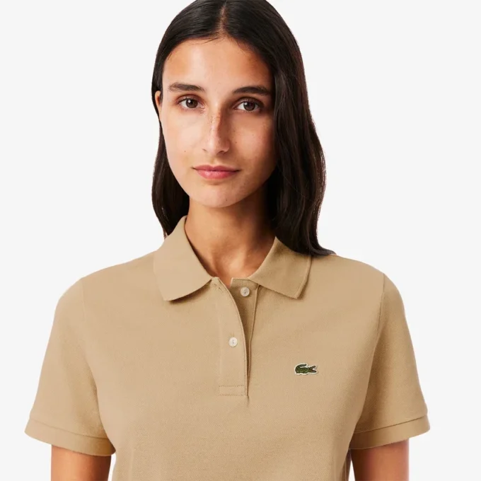 Kadınlar İçin Normal Kesim Esnek Petit Piqua Polo Tişört